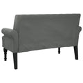 NNEVL Bench with Backrest Dark Grey 120x62x75.5 cm Fabric