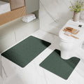 NNEDSZ Green Bathroom Floor Mat Set - U-Shaped Toilet Mat 50*50cm & Rectangular 40x60cm Mat for Bathroom