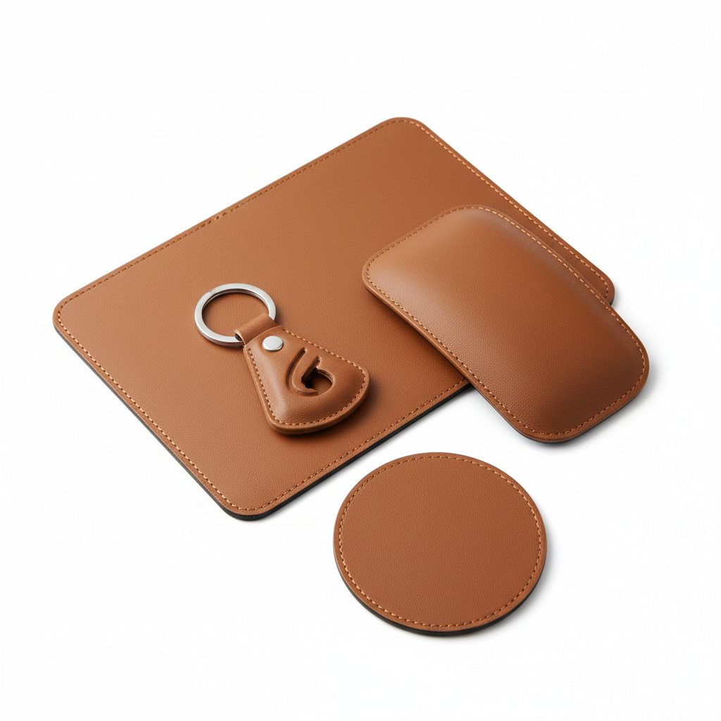Accessoires de Bureau Premium - Porte-clés, Tapis de Souris & Blocs-notes