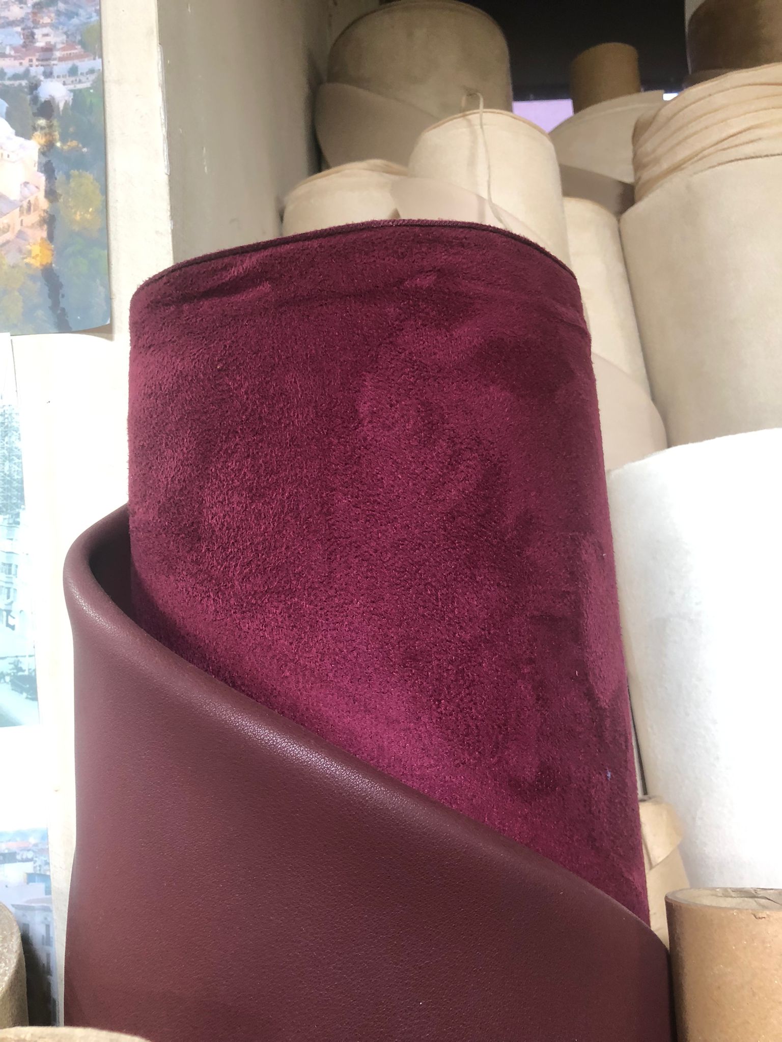 Cuir synthétique de première qualité par rouleau de 15 m