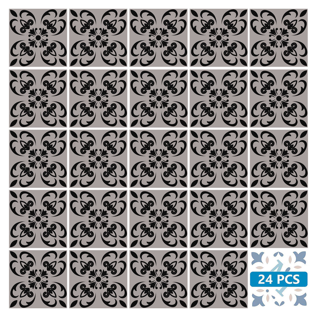 Gray and Black pattern dark Backsplash for background renovation Tiles Model - SB29
